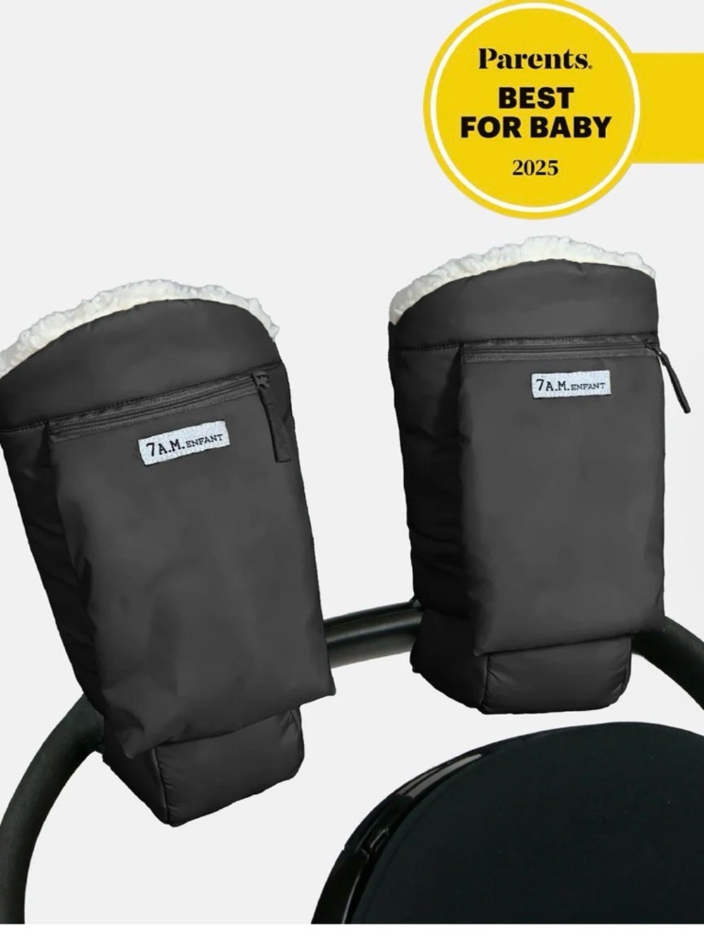 7 A.M. Enfant Black Stroller Hand Muff Set - Picture 3 of 4